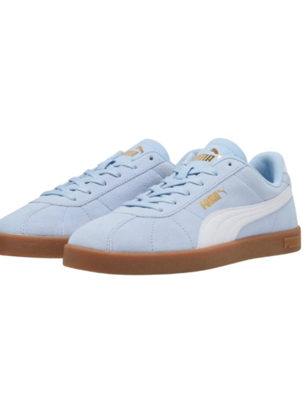 PUMA Club II Seafoam Light Blue White Suede Sneakers 8 NEW